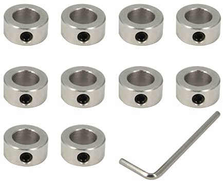Befenybay 10 Stück Sicherungsring 10 mm Wellensicherungsring T10 Gewindesicherungsring für CNC-Teile (10 mm-Silber)
