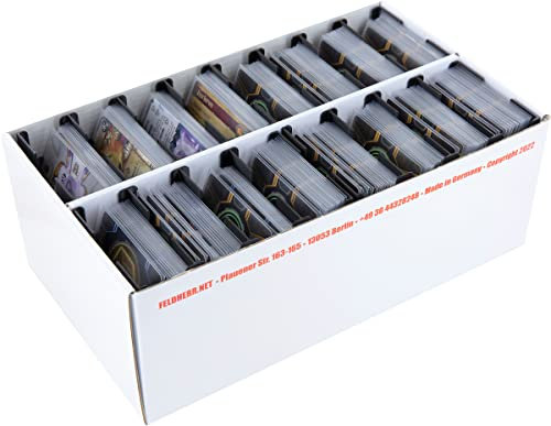 Feldherr Lagerbox TCHS105 mit Kartenhaltern für bis zu 3200 Spielkarten in Mini American Board Game Size (kompatibel mit z. B. Star Wars Legion), Farbe:TCHS105 Rot
