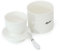 LY4U Butter Dish with Lid, Butter Crock with Water Line, Ceramic Butter Dish with Butter Knife, Butter Keeper for Fresh Spreadable Butter, White