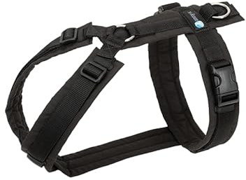 Anny-X Brustgeschirr Fun | Farbe Schwarz | Hundegeschirr in Größe XS lang (Brustumfang 43-52 cm) (Schwarz, XS-Lang)