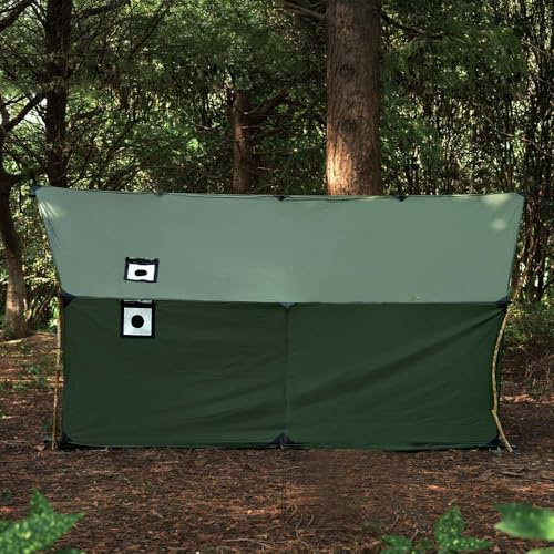 Tente de Camping avec Ouverture de Four, résistante à l'hiver, 3 à 4 Personnes, Grand Espace, Tente Chaude pour Camping, randonnée (Vert)