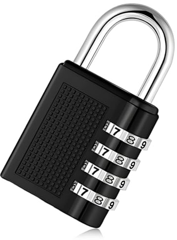 KYLOS Cadenas À Combinaison À 4 Chiffres Pour Salle De Sport, École, Extérieur Et Casier Des Employés, Noir