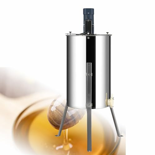 ZengHeBloom Smielatore Eelettrico 3 Telaio, Estrattore Elettrico per Acciaio Inox Centrifuga Elettrica Raccolta Estrattorevelocità Regolabile Professionale Miele Estrattore per Apicoltori Dilettanti