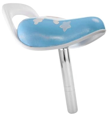 Aymzbd Kids Bike Seat for 12-16inch Bicycles, Adjustable Bicycle Saddle Cushion, Comfortable Balance Bicycle Seat with Seat Post, Easy to Install Replacement Seat for Boys Girls, Blue
