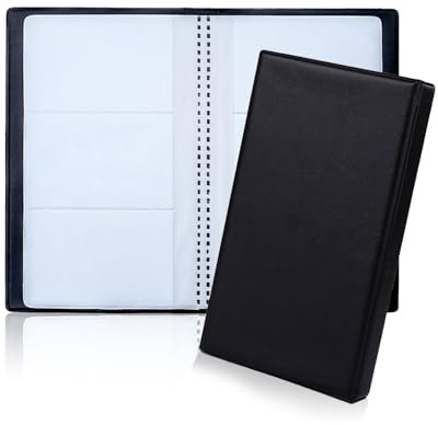 JUKOTA Visitenkarten Aufbewahrung, Visitenkartenmappe für 120 Karten, PU-Leder Visitenkartenhalter, Visitenkarten-Organizer für Büro und Praxis Visitenkartenbuch Kundenkarten Kreditkarten