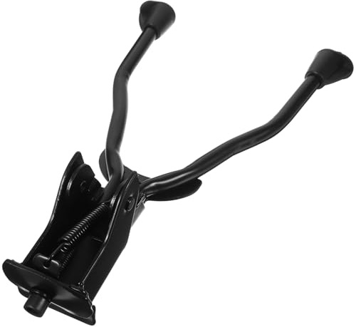 Parliky Center Mount Kickstand Bike Rack Legged Mountain Parking Two Leg Kickstand Kick Stand Foot Brace for Bicycle Black