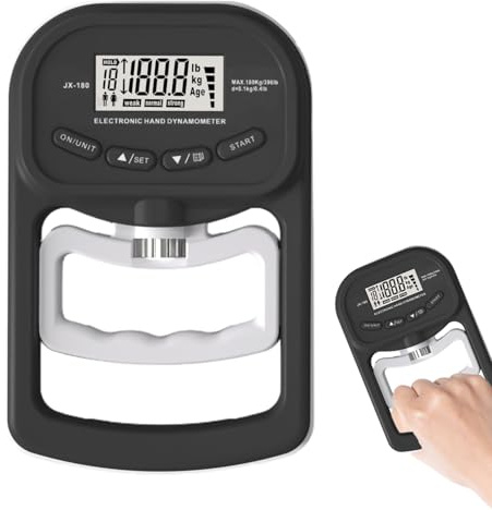 Grip Strength Trainer – Dynamomètre manuel | Appareil d'exercice de la main réglable | Testeur professionnel pour et étudiants, mesure 180 kg, entraînement et examens