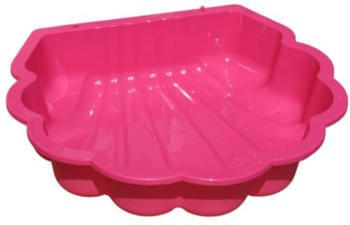 Conchiglia per sabbia e acqua, stelle rosa, 1 pezzo, sabbiera e piscina per bambini, stabile conchiglia in plastica per giardino, balcone e spiaggia, giocattolo per l'acqua, 86 x 77 x 18 cm, per