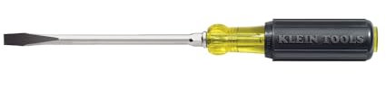 Klein Tools 602-3 7/32-Inch Flat Head Screwdriver with Keystone Tip, 3-Inch Round Shank and Cushion Grip Handle