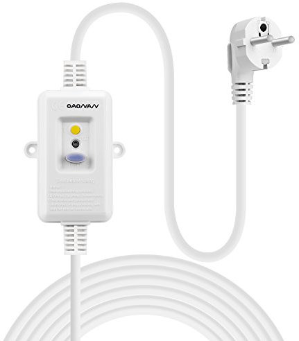 OAONAN FI Schutzschalter Steckdose Fehlerstrom Schutzschalter Stecker, Personenschutz-Adapter, Personenschutzstecker, Schutzkontaktstecker mit Verlängerung Kabel 1.5m für Haushalt Geräte, Werkzeuge