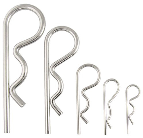 Federstecker Einfach D= 5 x 101 mm - (5 Stück) - Stecker / Splint - aus Edelstahl A4 | BOOTSTEILE BRAUER®