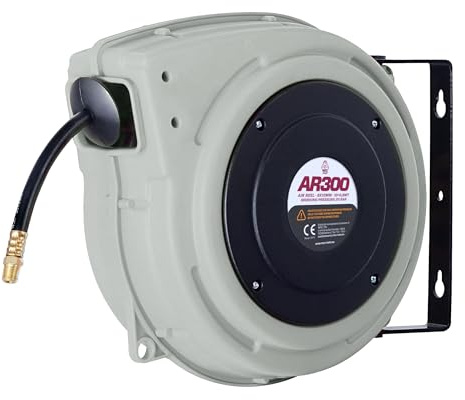 MAXTOOLS AR300, slangtrumma 8m+2m, Grå