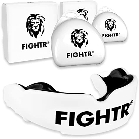 FIGHTR® Premium Mundschutz - ideale Atmung & leicht Anpassbar | Sport Zahnschutz für Boxen, MMA, Muay Thai, Hockey & Kampfsport | inkl. Hygiene Box