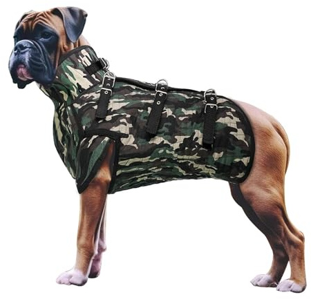 Aoneky Professional Hunting Dog Armor Vest - Safety and Protective Harness for Hounds - Size M