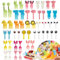 Neodtx Food Picks Kinder 60 Stk Tiere Augen Obstspieße Piekser Fingerfood Mini Gabeln Obstgabeln Brotdose Zubehör Obst Zahnstocher Für Dessert Obst Kinderparty Weihnachten