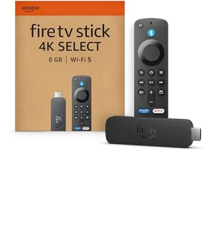 Amazon Fire TV Stick 4K Select (newest gen), start streaming in 4K, hundreds of thousands of films and TV episodes, and free & live TV