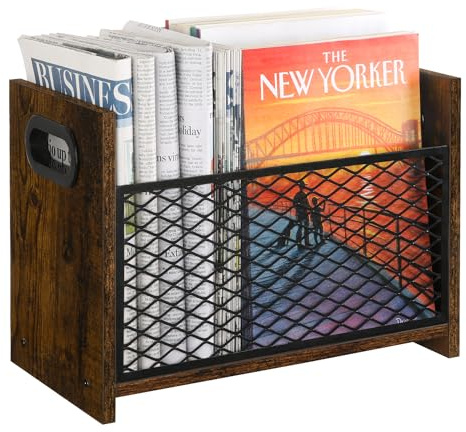 YINMIT Magazine Holder, Floor Magazine Rack, Storage Basket, File Holder, Folder Organizer for Magazines, Books, Newspapers, Tablets