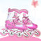 Inline-Skates für Kinder, verstellbar, mit blinkenden Schlittschuhen, 3-in-1 für Mädchen und Jungen und Damen, S:31-34/M:35-38 (M, Rosa)