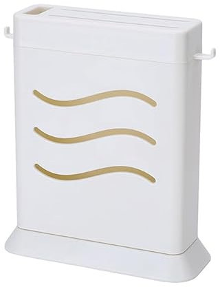 Support de bloc de couteaux en plastique, support de rangement de couteaux, dessus de table avec poils, outil universel multifonctionnel de cuisine 1 pièce(White)