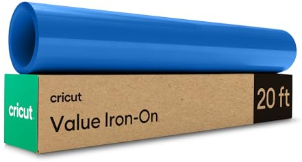 Cricut HTV Heat Transfer Vinyl | 6 m | Blue | Iron-On HTV Vinyl for Fabric, Perfect for Custom T-Shirts & DIY Clothing