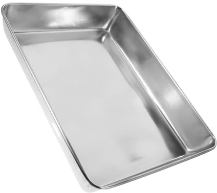 Mobestech Bac de Bain en Métal pour Oiseaux, Bassin Bain Profond 35x30 Cm, Accessoire pour Pigeons et Perroquets, Fourniture Cage à Oiseaux Intérieur et Extérieur