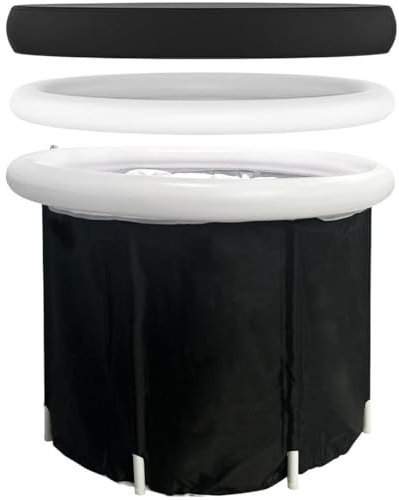 wilko Ice Bath, Inflatable, Portable, 85x85x68cm, Cold Therapy Recovery Tub with Pump