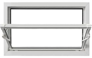 Framex Ventana Para Sótano, Blanca, 80 x 40 cm (800 x 400 mm), Doble Acristalamiento, Cristal Transparente, abatible – Ventana de Plástico Para Sótanos, garajes y cuartos de servicio