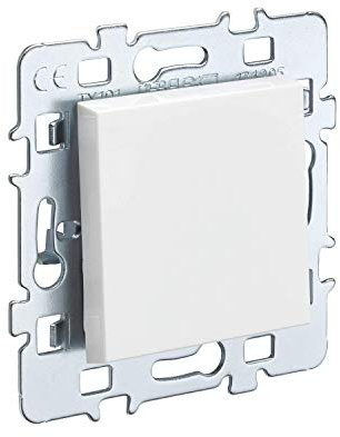 Interrupteur va et vient - Prise extra plate - Prise murale - Interrupteur va et vient sans Fil - Prise murale Casual - Mécanisme Va Et Vient + Cache Blanc + Support Métal - Debflex