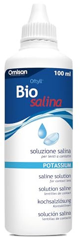 Oftyll Biosalina - Risciacquo ed Idratazione delle Lenti a Contatto. Soluzione Salina con Potassio - 100 ml