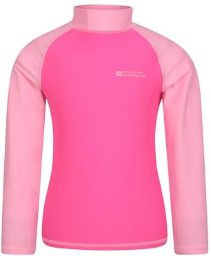 Mountain Warehouse Neoprenanzug Kinder - Langarm-Neoprenanzug mit UV-Schutz Rash Guard, Schwimmanzug für Jungen und Mädchen, Flatlock-Nähte, schnell trocknend, dehnbar Bubblegum 2-3 Jahre