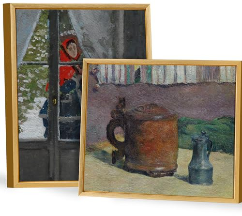 HUACANVAS 16x20 Canvas Floater Frame for Oil Paintings, 2 Pack Canvas Frames with 0.6-0.9 Deep for Art Print, Picture Floating Frames,Float Frame for Wall Decor (Gold,16x20)