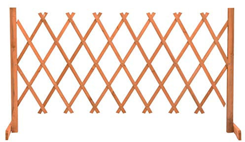 GuyAna Valla de jardín enrejada Madera Maciza Abeto Naranja 150x80 cm Vallas Jardin Exterior Valla de Madera para Jardin celosias para Jardin Vaya Jardin Exterior