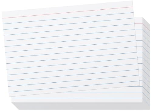 Heavy Weight Index Cards 4x6 Ruled - Goefun 240GSM/90LB 100 Pack White Lined Note Cards 4 x 6 Flashcards for Studying, Note Taking and To Do List