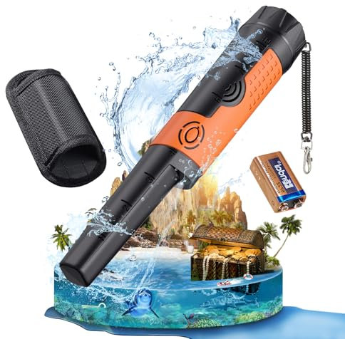 SUNPOW Détecteur de Métaux Pinpointer pour Adultes et Enfants - Détecteur de Métaux Étanche à Main - Détection Haute Sensibilité à 360° - 2 Modes d'Alerte - Pointeur de Localisation de Trésors