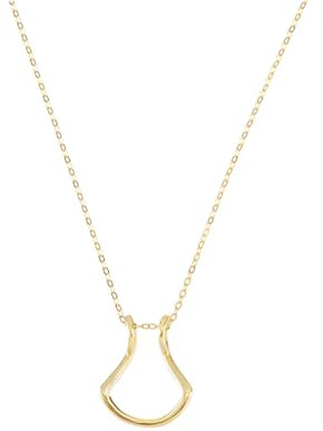 Hobbspring Ring-Halter Halskette Edelstahl Geometrische Ringhalter Halskette Golden Vintage Personalisierte Tropfenanhänger Halsketten Für Frauen Damen Ehefrau Mit Geschenkbox