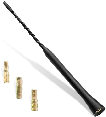 1 Pcs Universal Car Antenna Replacement,Radio Signal Booster,AM/FM/DAB Roof Car Radio Aerial Mast,Rod Cars Antenna For vehicles including trucks,hatchbacks,saloons(With Screws M4 M5 M6)