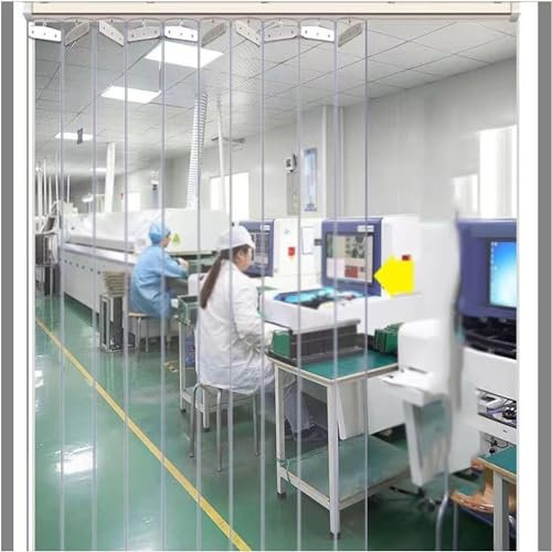 SSDDLZEQ Tenda a barra in PVC, tenda a barra trasparente scorrevole for esterni, tenda avvolgibile pieghevole antivento for magazzino cella frigorifera della cucina(2.8mX2.2m)