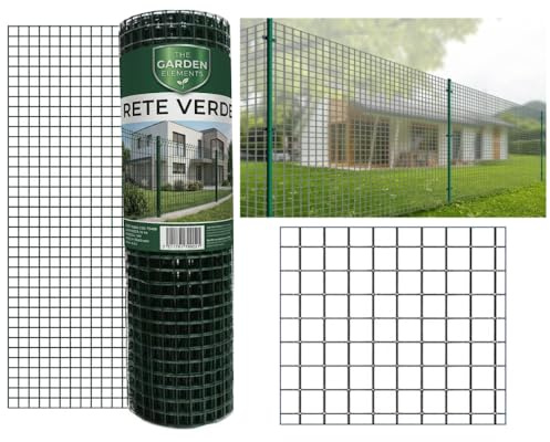 Rete Metallica Plastificata Verde Elettrosaldata Rete Per Recinzioni Maglia Stretta Quadra 12,5x12,5 mm per Voliere Gabbie Uccelli Orti e Giardino Misura 1 X 10 MT