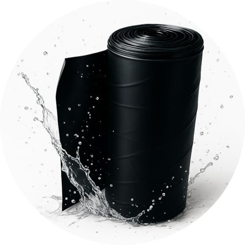 Folienkönig Lámina para estanque de 2 x 10 m, resistente a desgarros, para estanques pequeños y arroyos, resistente a los rayos UV, impermeable, lámina de polietileno de 150 µm, 5 capas, para jardín y