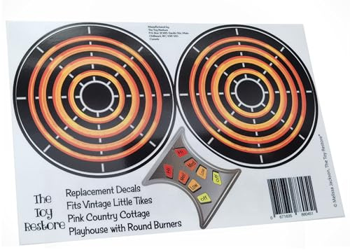 Toy Restore Replacement Stickers fits Little Tikes Country Cottage Playhouse Round Burners