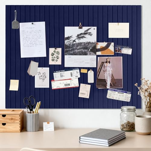 Stor självhäftande 90 x 60 cm, självhäftande pinvägg korktavla, dekorativ anslagstavla av filt, vikbar fotopanel, planeringstavla visionboard