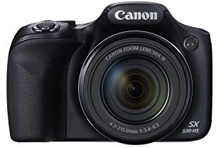 Canon PowerShot SX530 HS 16.0 MP CMOS Digital Camera with 50x Optical is Zoom (24-1200mm), Built-in WiFi, 3-Inch LCD and 1080P Full HD Video (Black) (Renewed)