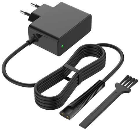Ladekabel Netzeil Kompatibel mit Braun Rasierer Series 9 8 7 6 5 3 1, 3000S, 3040S, 390CC, 5190CC, 790CC, 760CC, 7865CC, Beard und Head Cruzer Elektrische Shaver Ladegerät 12V 0,4A Rasiererkabel