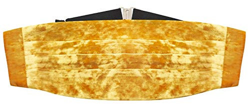 King & Priory Goldfarbener Kummerbund aus Pannesamt, gold, Einheitsgröße