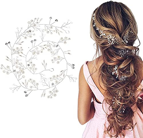 Tonaup 50 cm accesorio para boda, fiesta, cumpleaños, joyas, perlas para el cabello, decoración de pedrería, novia