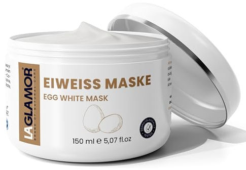 Laglamor Eiweiß Mask Gesicht Premium, Gesichtsmaske für Hautpflege, Mitesserentferner Maske, Porenreiniger Maske, Blackhead Remover, Gesichtsporenreiniger, Mitesser-Maskencreme, Niacinamide 150ml
