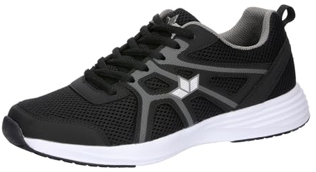 Lico Chaussures de Course Bounce pour Homme, Noir/Gris, 46 EU