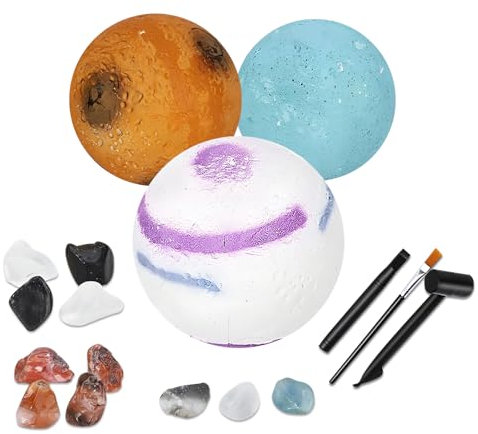 RZMZBY Digging Planet 3 Set Juguetes para niños, Juego de excavación de Piedras Preciosas Cristales y Piedras Preciosas Reales Juguetes educativos para niños Regalos de cumpleaños para niños