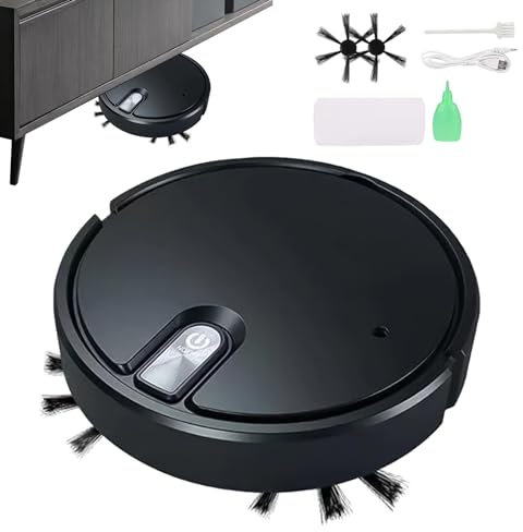 Robot Balayeuse Aspirateur Balayeuse - 5 en 1 Robot Intelligent Balayeur de Sol Machine de Nettoyage de Sol pour Parquets en Bois, Carrelage, Marbre