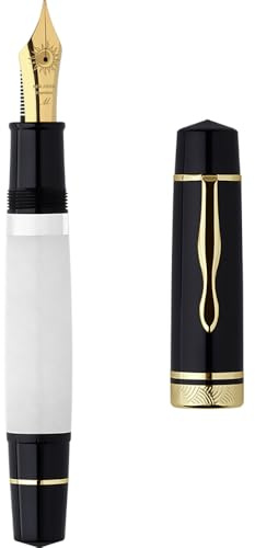 erofa Majohn P139#8 Füllfederhalter mit mittlerer Spitze und Box, großes Fassungsvermögen, Messing-Kolbensystem